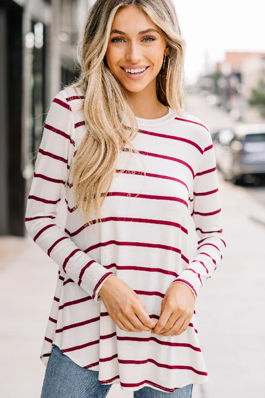 This Is The One Wine Red Striped Tunic