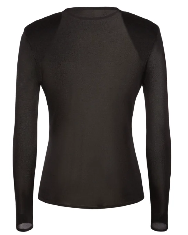 Tom Ford Women's Viscose Padded Shoulder Top In Black