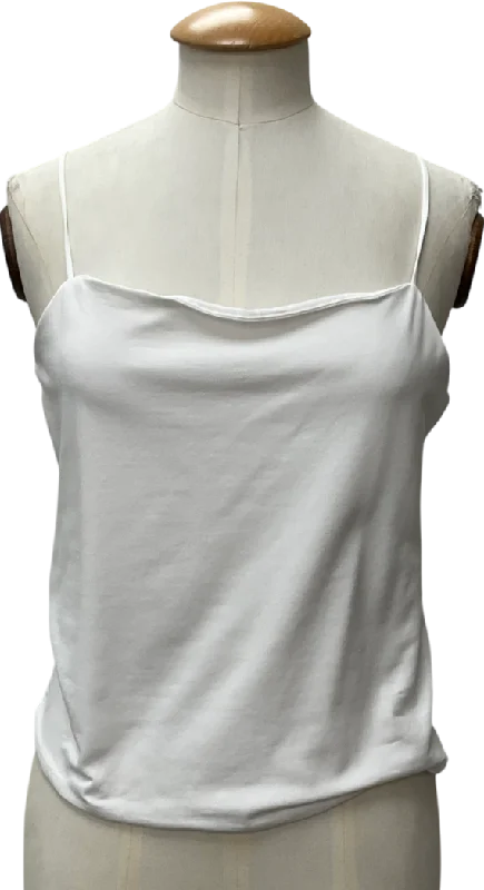 MANGO White Strapless Straight-neck Top UK M