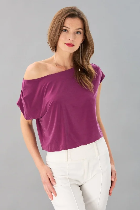 Gathered Wide Neck Top