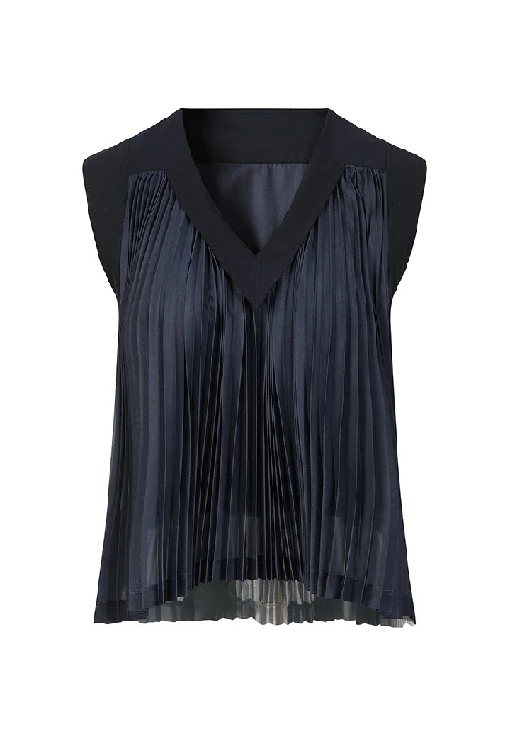 Ace Sleeveless Pleated Top