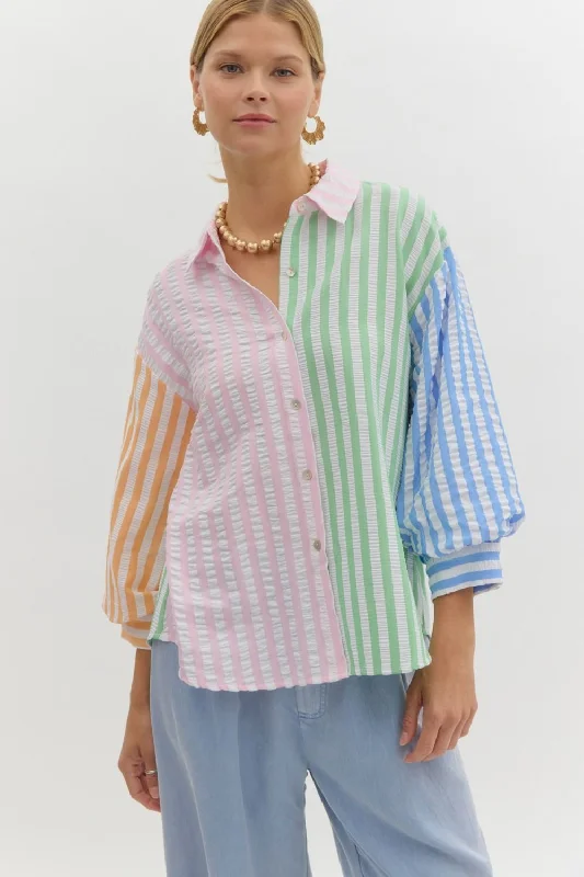 Ribbon Of Pastel Colors Blouse