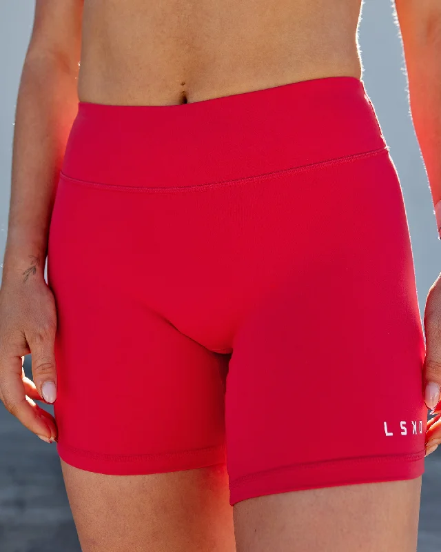 RXD Low Waist Mid Shorts - Scarlet