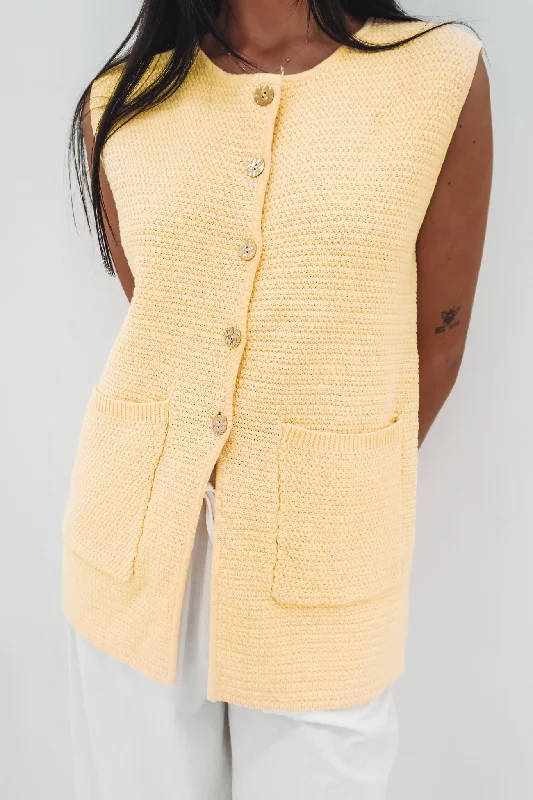 Kiele Knit Vest Yellow