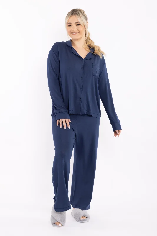 Long Sleeve PJ Top | Navy | FINAL SALE