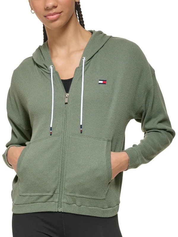 Womens Zipper Knit Zip Hoodie